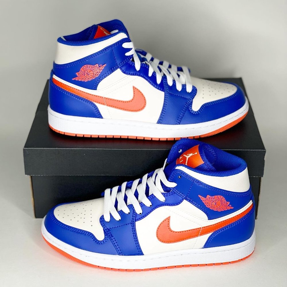 Air Jordan 1 Mid 'Knicks' Men's Sneaker FD1029-400 New - Picture 6 of 6